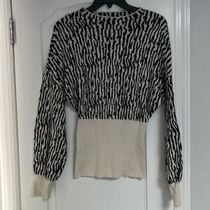 Open Edit black and cream sweater